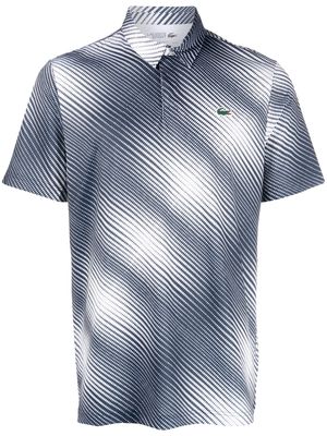 Lacoste graphic-print stretch polo shirt - Blue