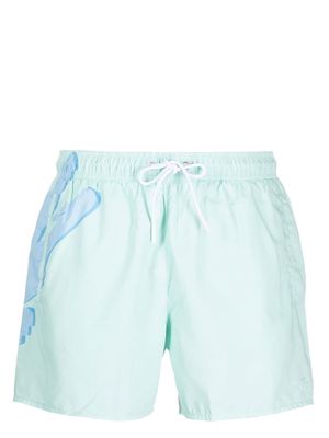 Lacoste graphic-print track shorts - Green
