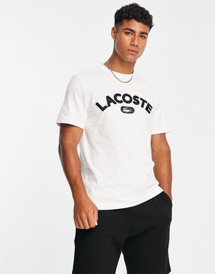 Lacoste heavyweight logo t-shirt in white