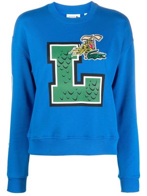 Lacoste Holiday graphic-print sweatshirt - Blue