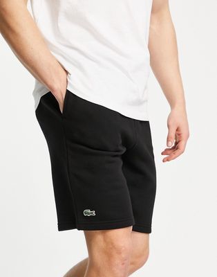 Lacoste jersey shorts in black