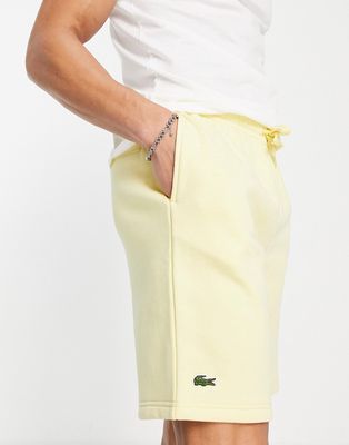 Lacoste jersey shorts in yellow