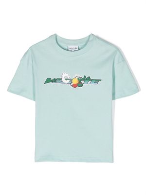 Lacoste Kids cartoon-print jersey T-shirt - Blue