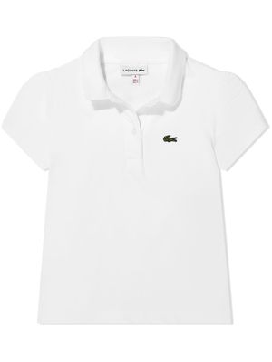 Lacoste Kids chest logo-patch polo shirt - White