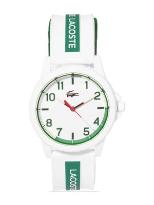 Lacoste Kids crocodile logo-print watch - White