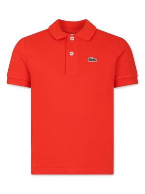 Lacoste Kids logo-embroidered polo shirt