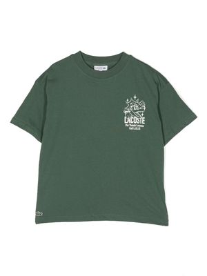 Lacoste Kids logo-print crew-neck T-shirt - Green
