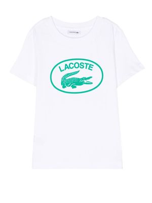 Lacoste Kids logo-print detail T-shirt - White