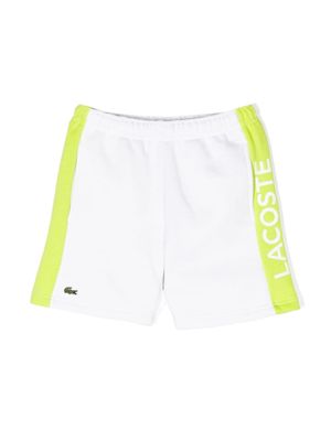 Lacoste Kids logo-print elasticated-waist shorts - White