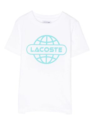 Lacoste Kids logo-print short-sleeve T-shirt - White