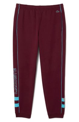 Lacoste Knit Track Pants in Burgundy/Anse