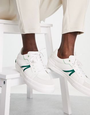 Lacoste l-spin deluxe sneakers in white green