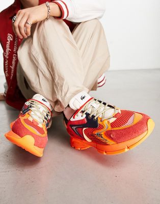 Lacoste L003 Neo sneakers in red and orange