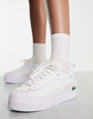 Lacoste L004 platform sneakers in white