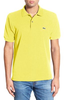Lacoste L1212 Regular Fit Piqué Polo in Yellow