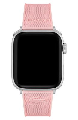 Lacoste Lacost Petit Piqué Silicone Apple Watch® Watchband in Pink