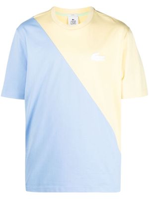 Lacoste Live logo-patch color-block T-shirt - Blue