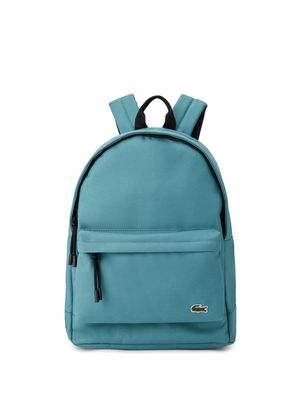 Lacoste logo-appliqué canvas backpack - Blue