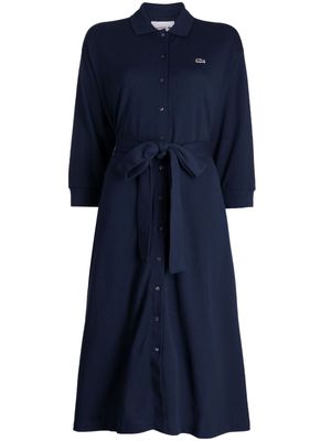 Lacoste logo-appliqué cotton dress - Blue