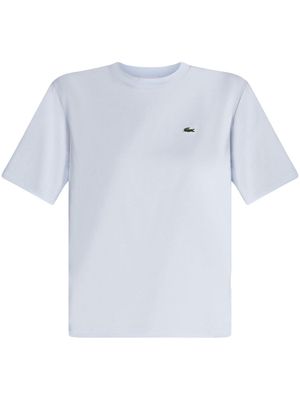 Lacoste logo-appliqué cotton T-shirt - Blue