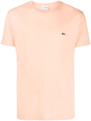 Lacoste logo-appliqué crew-neck T-shirt - Orange