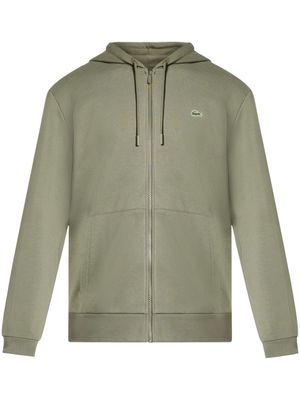 Lacoste logo appliqué hoodie - Green