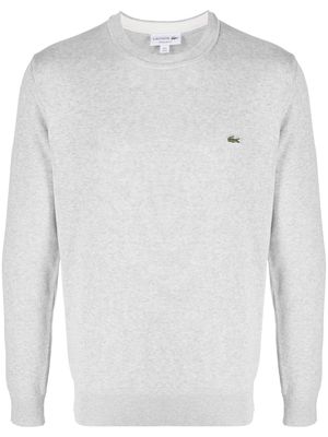 Lacoste logo-appliqué knitted sweatshirt - Grey