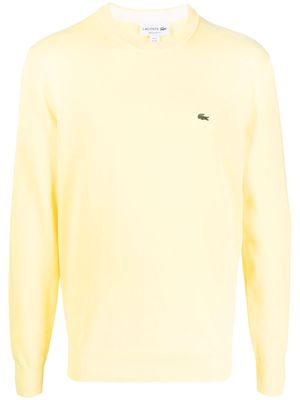 Lacoste logo-appliqué knitted sweatshirt - Yellow