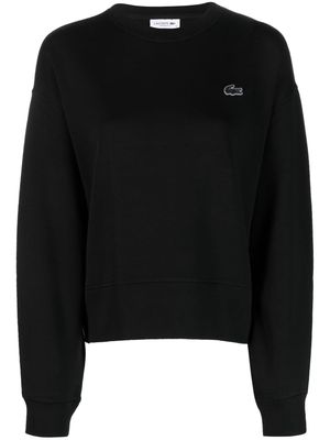 Lacoste logo-appliqué long-sleeve sweatshirt - Black