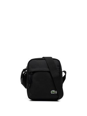 Lacoste logo-appliqué messenger bag - Black