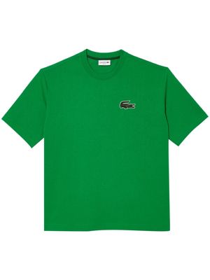 Lacoste logo-appliqué organic cotton T-shirt - Green