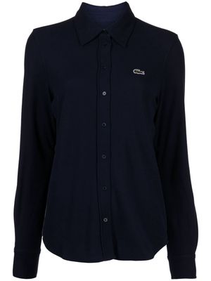 Lacoste logo-appliqué piqué shirt - Blue