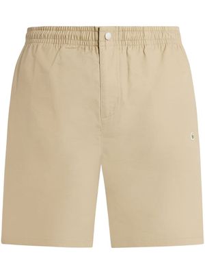 Lacoste logo-appliqué poplin shorts - Neutrals
