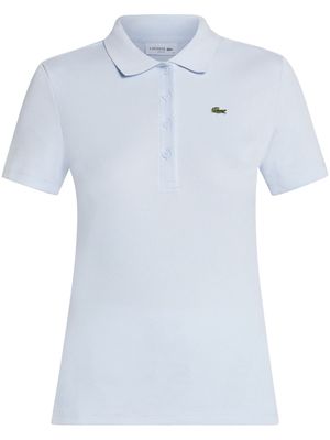 Lacoste logo-appliqué ribbed polo shirt - Blue