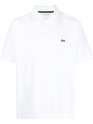 Lacoste logo-appliqué short-sleeve polo shirt - White