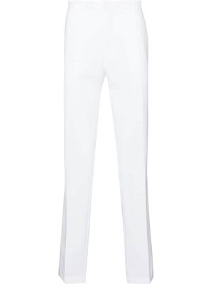 Lacoste logo-appliqué straight-leg chinos - White