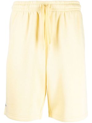 Lacoste logo-embroidered cotton shorts - Yellow