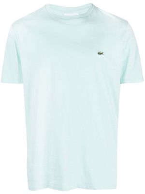 Lacoste logo-embroidered cotton T-shirt - Blue