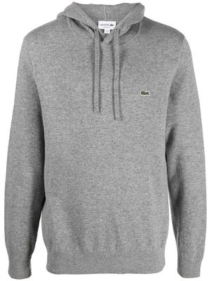 Lacoste logo-embroidered hoodie - Grey