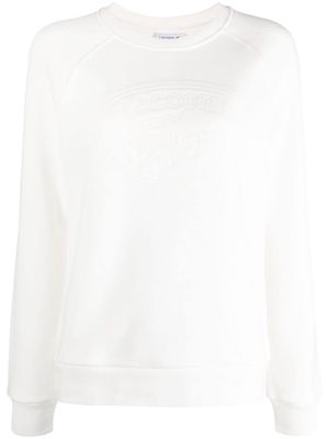 Lacoste logo-embroidered organic cotton sweatshirt - White