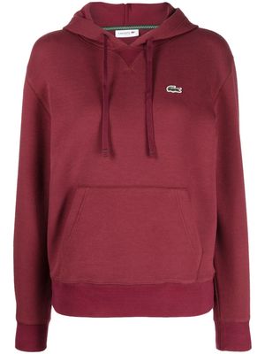 Lacoste logo-embroidered piqué hoodie