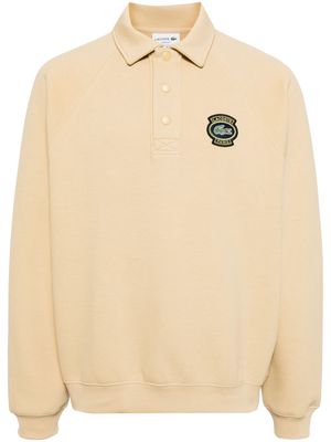 Lacoste logo-embroidered polo jumper - Yellow