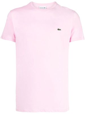 Lacoste logo-embroidered T-shirt - Pink