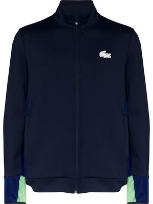 Lacoste logo-embroidered track jacket - Blue