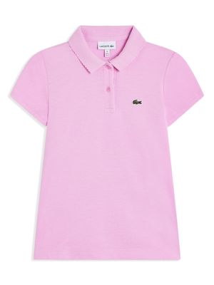 Lacoste logo-embroidery cotton polo shirt - Pink