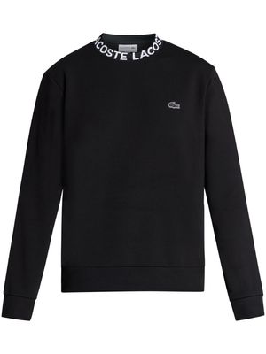 Lacoste logo-jacquard collar sweatshirt - Black