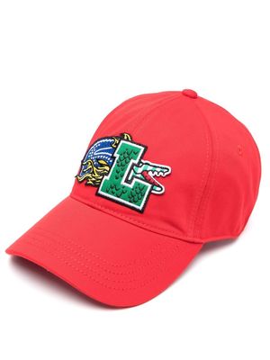 Lacoste logo-patch baseball cap - Red