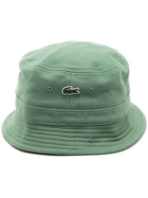 Lacoste logo-patch cotton bucket hat - Green