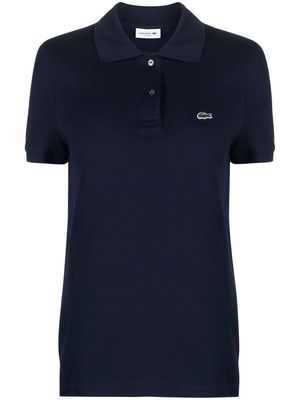 Lacoste logo-patch cotton-piqué polo shirt - Blue