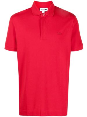 Lacoste logo-patch cotton polo shirt - Red